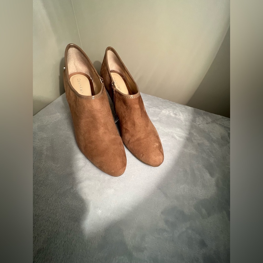 Calvin Klein suede bootie size 8